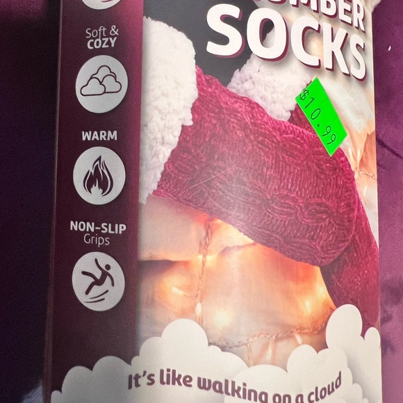 Cat Sherpa warm puffy cozy socks - Picture 2 of 4